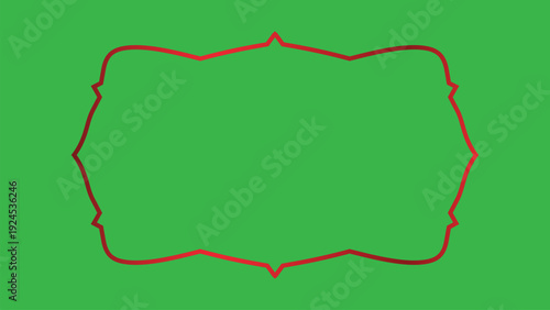 Vintage ornamental frame red