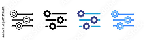 Refine icon set multiple style collection