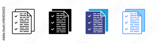 Evaluation icon set multiple style collection