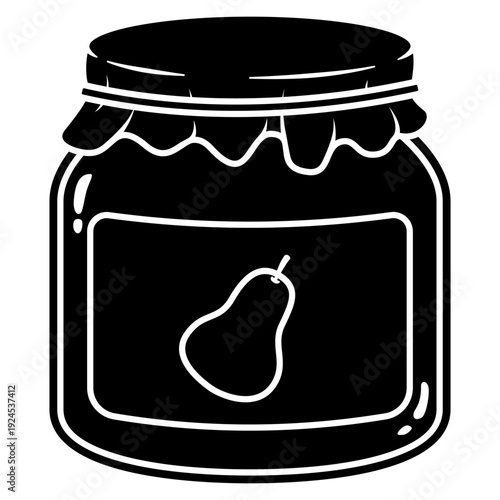 pear jam of jar