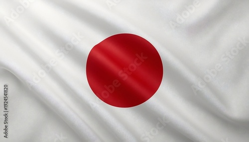 The Japanese flag waving gently in the wind with a red circle on a white background Free Download The Japanese flag waving gently in the wind with a red circle on a white background - GFXLoad
