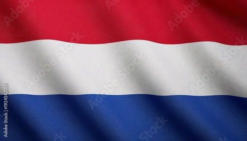 Free Download The flag of the Netherlands waving gently in the wind with its distinctive red white and blue horizontal stripes - GFXLoad