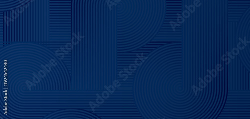 青い線と曲線で作られたアブストラクト背景素材