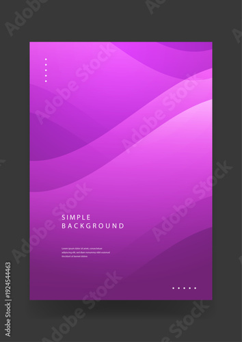 Canvastavla Simple purple and magenta gradient background with smooth overlapping wave layer