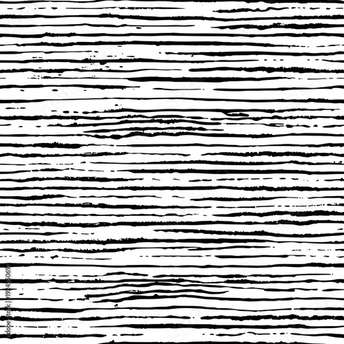 Seamless horizontal grunge stripes, rough vector background