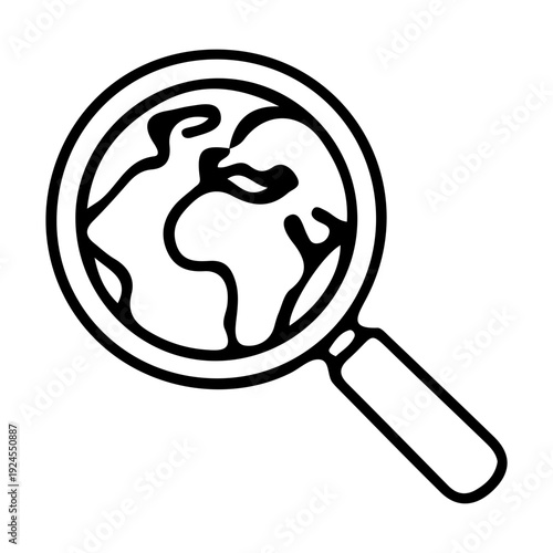 Global Search Magnifying Glass Icon