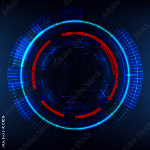 Futuristic HUD Interface wi...