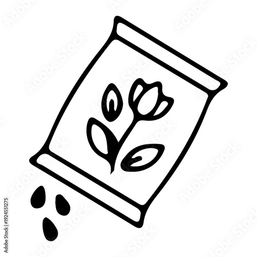Flower Seed Packet Illustration