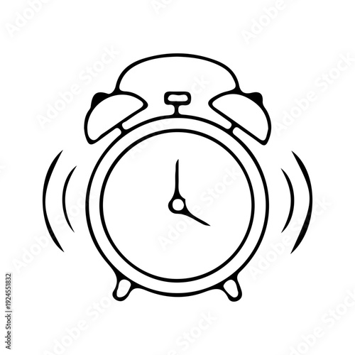 Ringing Alarm Clock Illustration