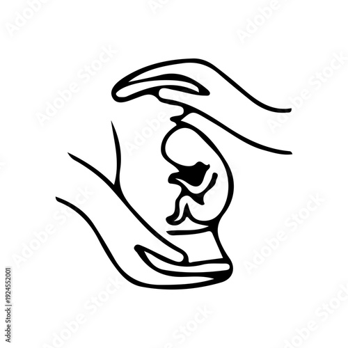 Fetus Protection Hands Icon