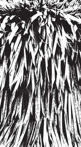 13-75. Thatch roof surface texture vector image made from palm leaves - illustration.