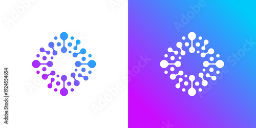 Dual meaning logo combining dot and connection elements, symbolizing interconnected systems, collaboration, digital networking, and seamless communication within a modern identity.