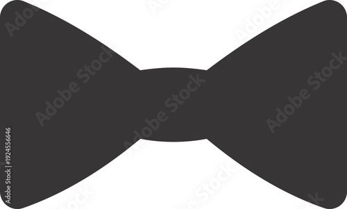 Bow tie icon. silhouette Vector illustration. Simple outline of a bow tie icon. Vector illustration symbolizing fashion and elegance. Editable stroke. Classic black bow tie silhouette bow icon.