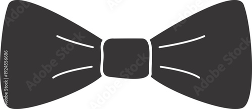 Bow tie icon. silhouette Vector illustration. Simple outline of a bow tie icon. Vector illustration symbolizing fashion and elegance. Editable stroke. Classic black bow tie silhouette bow icon.