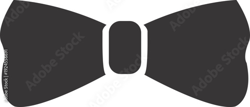 Bow tie icon. silhouette Vector illustration. Simple outline of a bow tie icon. Vector illustration symbolizing fashion and elegance. Editable stroke. Classic black bow tie silhouette bow icon.
