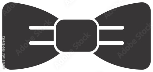Bow tie icon. silhouette Vector illustration. Simple outline of a bow tie icon. Vector illustration symbolizing fashion and elegance. Editable stroke. Classic black bow tie silhouette bow icon.