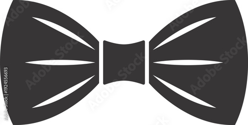 Bow tie icon. silhouette Vector illustration. Simple outline of a bow tie icon. Vector illustration symbolizing fashion and elegance. Editable stroke. Classic black bow tie silhouette bow icon.