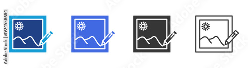picture editing icon set multiple style collection