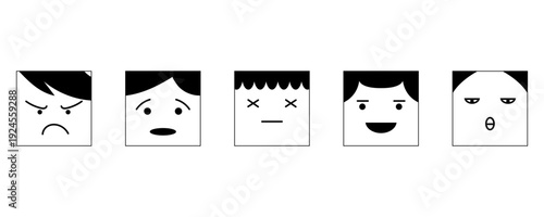 Simple Emotion Icons Set
