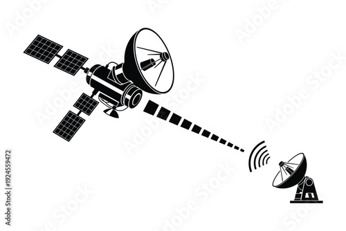 Satellite communication global network vector technology earth station parabolic antenna