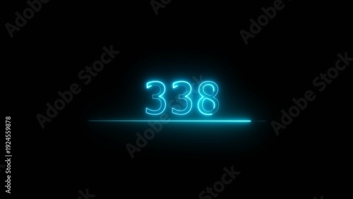 Wallpaper Mural Business neon number icon illustration.  Countdown neon number text on black background. Torontodigital.ca