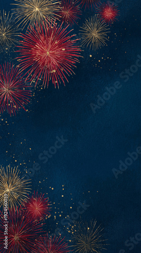 fireworks in the night sky