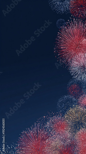 fireworks in the night sky
