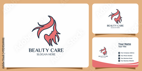 Elegant Abstract Woman Profile Logo Design for Modern Beauty Care and Wellness Businesses, Ideal for Salons, Spas, and Cosmetic Brands Seeking a Sophisticated and Feminine Identity