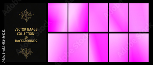 Bold pink gradient panels are arranged next to an ornate black cover, delivering energetic visuals ideal for beauty ads, party invites, and trendy social graphics.