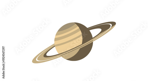 Saturn planet illustration showcasing its rings and gaseous atmosphere in a digital artwork