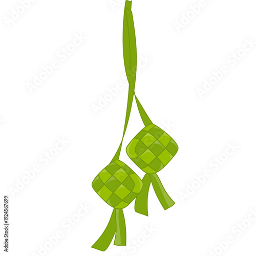 Green tea leaves and olives are isolated on a white background in this 3d illustration of a nature plant object