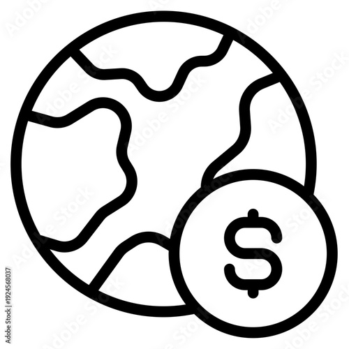 Global economy icon vector illustration