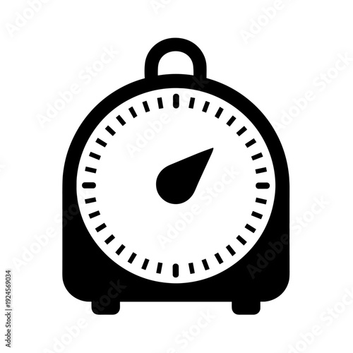 Kitchen Timer Outline Icon for Cooking Time Management
