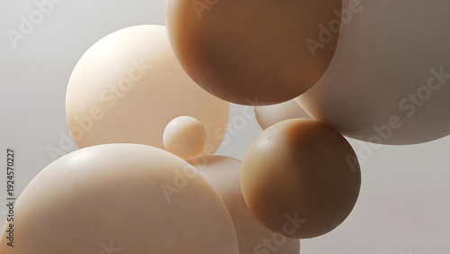 Abstract 3D spheres composition background