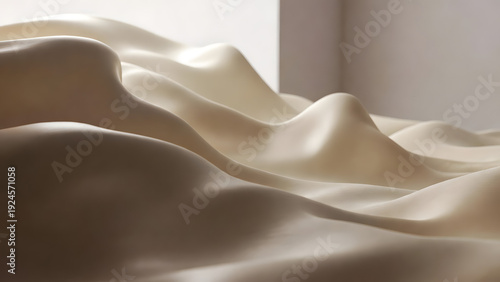 Abstract 3D flowing fabric surface background