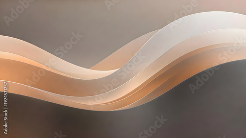 Minimalist 3D abstract wave background