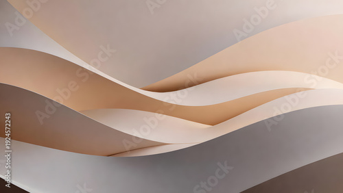 Minimalist 3D abstract wave background