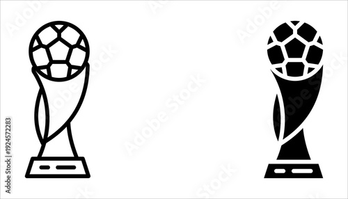 World Cup icon set multiple style collection