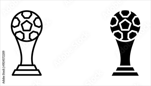 World Cup icon set multiple style collection