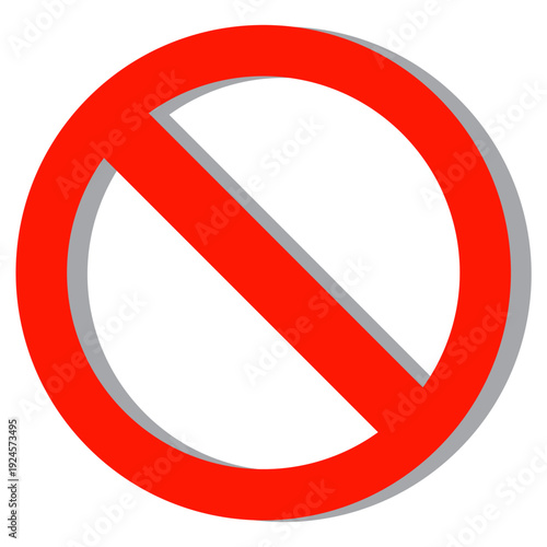 red circle sign for prohibition, stop, danger. stop sign