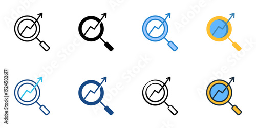 SEO icons set multiple style collection. Editable stroke 
