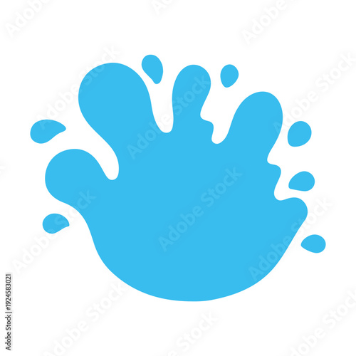 Vibrant Blue Water Splash Icon