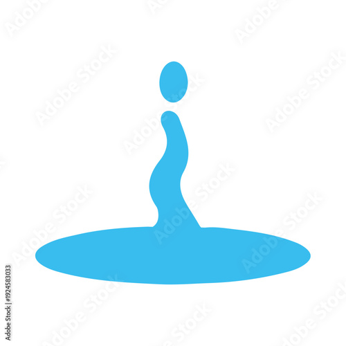 Blue Liquid Splash Icon