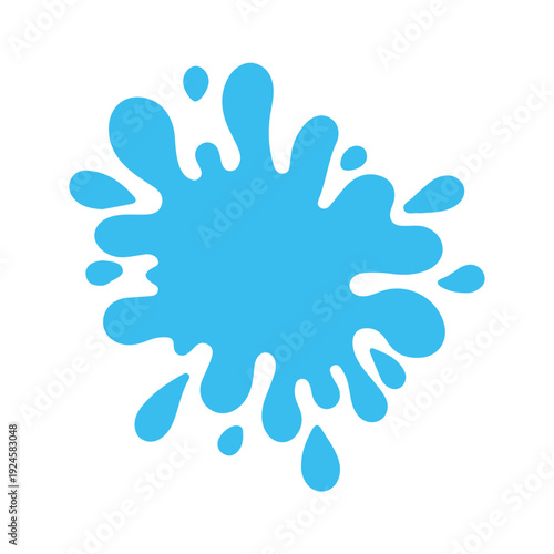 Vibrant Blue Water Splash Element
