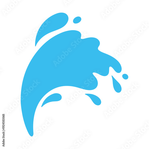 Vibrant Blue Water Splash Element