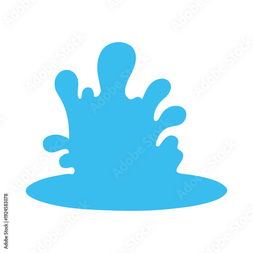 Vibrant Blue Water Splash Icon