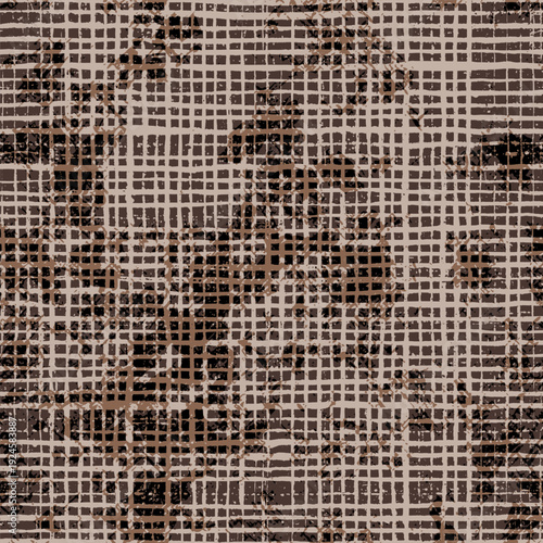Seamless texture of burlap, canvas or jute, grunge vector background