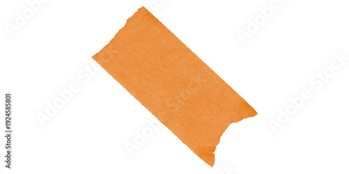 orange paper tape piece adhesive craft art supply scrapbooking diy project stationery object on black background