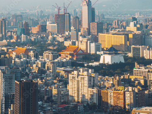 Wallpaper Mural Taipei Finacial District, capital city of Taiwan, with view of Taipei 101 Tower standing amid skyscrapers Torontodigital.ca