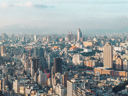 Wallpaper Mural Taipei Finacial District, capital city of Taiwan, with view of Taipei 101 Tower standing amid skyscrapers Torontodigital.ca